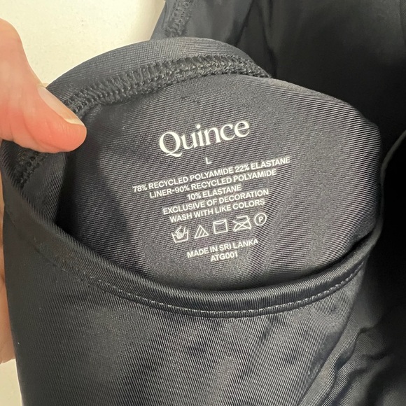 NEW Quince Women's Large Black Italian Cross-Back One-Piece Swimsuit UPF 50 - Picture 12 of 12